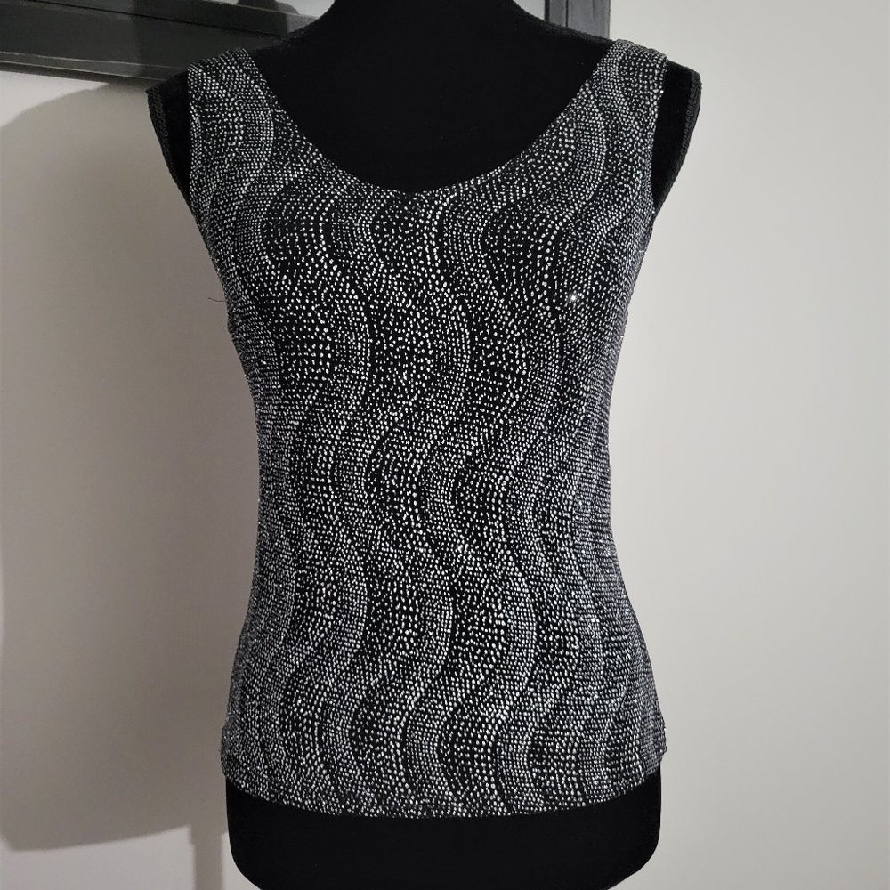 3/$10 Bundle Size Small Black With Silver Sequin Top From Onyx Nite